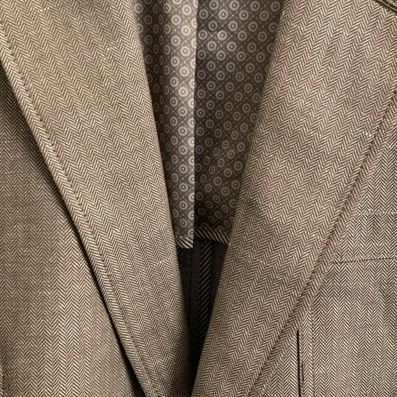 Men's Joseph Abboud Linen Cotton herringbone Blazer. Size L. New with tags. - Picture 4 of 10
